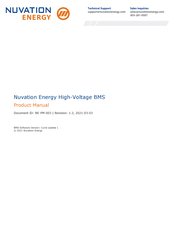 Nuvation Energy NUVSSG-1250-200 Product Manual
