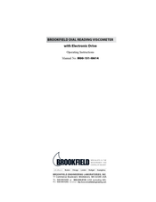 Brookfield ULA-DIN-86 Operating Instructions Manual