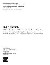 Kenmore W10562370A Installation Instructions Manual
