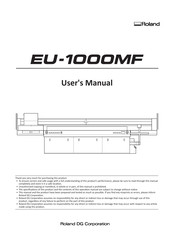 Roland EU-1000MF User Manual