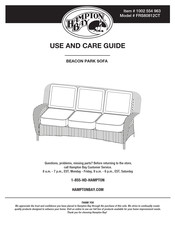 HAMPTON BAY FRS80812CT Use And Care Manual