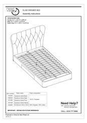 Next ELISE DREWER BED Assembly Instructions Manual