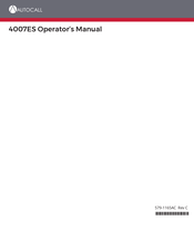 Autocall 4007ES Operator's Manual