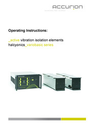 Accurion Halcyonics Vario Basic Series Operating Instructions Manual