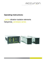 Accurion Halcyonics Vario Basic 60 Operating Instructions Manual