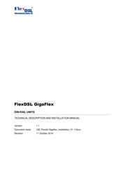 FlexDSL GF-RAIL4N-6EthP-2I2O/2SER-PoE-24V,V45 Installation Manual