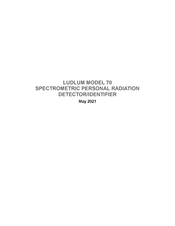 LUDLUM 70 System Manual