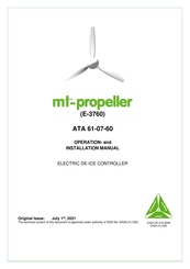 MT-Propeller E-3760 Operation And Installation Manual