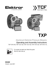 TCF TXP 1614-110 Operating And Assembly Instructions Manual