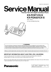 Panasonic KX-FGA521CX-S Service Manual