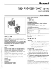 Honeywell 2000 Series Quick Start Manual