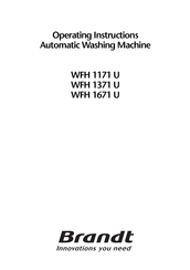Brandt WFH1671UG1 Operating Instructions Manual