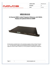 Novus NR2310D-O/G User Manual
