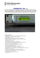 PCS Electronics CyberMax FM+ 15W Manual