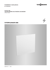 Viessmann VITOPLANAR EI6 Installation Instructions Manual
