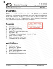 PTC PT2262-IR Manual