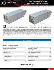 Aerovent AEHP Installation, Operation & Maintenance Manual