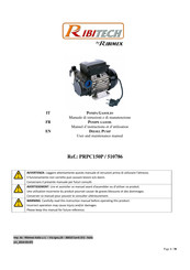 Ribimex Ribitech PRPC150P User And Maintenance Manual