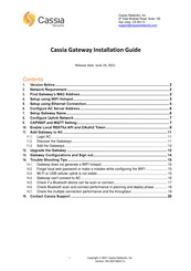 Cassia S1100 Installation Manual