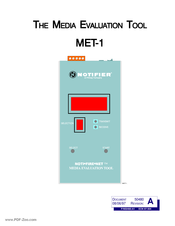 Pittway NOTIFIER NET MET-1 Manual