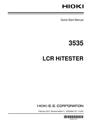 Hioki LCR HiTESTER 3535 Quick Start Manual