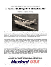 Maxford USA de Havilland DH.82 Tiger Moth V2 Instruction Manual