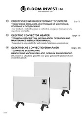 Eldom Invest Galant RH01F20W-B Technical Description, Installation, Operation And Maintenance Instructions Manual