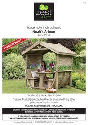 Zest 4 Leisure Noah's Arbour Assembly Instructions Manual