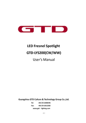 GTD LYS200CW User Manual