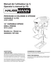 Haussmann Xpert DP1200 Operator's Manual