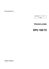 Wacker Neuson DPU 100-70 Operator's Manual