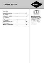 Mesto 3598BM Instructions For Use Manual