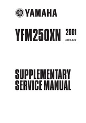 Yamaha YFM250XN 2001 Supplementary Service Manual