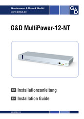 G&D MultiPower-12-NT Installation Manual