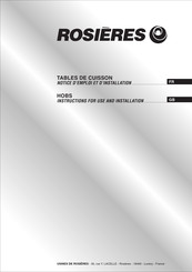 ROSIERES RTV 640 PL Instructions For Use And Installation