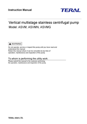 Teral ASVM Series Instruction Manual