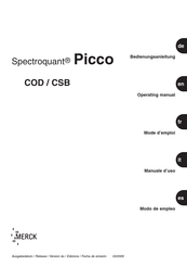 Merck Spectroquant Picco COD/CSB Manual
