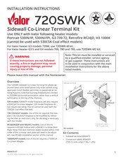 Valor 720SWK Installation Instructions Manual