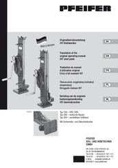 Pfeifer HIT 300 Translation Of The Original Operating Manual