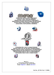 Moro ES 1 Instructions For The Use And The Maintenance