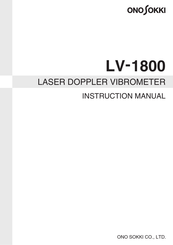 Ono Sokki LV-1800 Instruction Manual