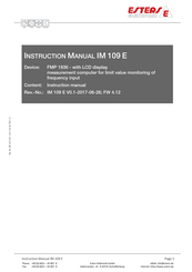 ESTERS ELEKTRONIK FMP 1836 Instruction Manual