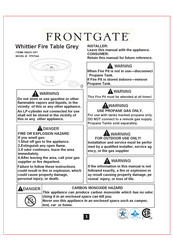 Frontgate Whittier 168423 GRY Quick Start Manual