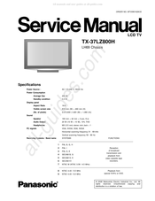 Panasonic TX-37LZ800H Service Manual