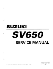 Suzuki SV650 99 Service Manual