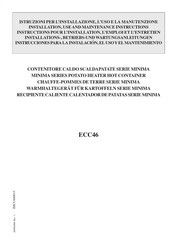 MBM ECC46 Installation, Use And Maintenance Instructions