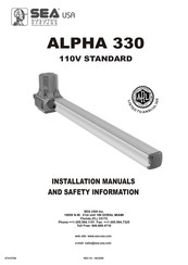 SEA ALPHA 330 STANDARD Installation Manuals And Safety Information