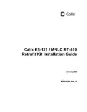 Calix E5-121/MNLC RT-410 Retrofit Installation Manual