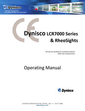 Dynisco LCR7001 Operating Manual