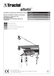 Tractel 261579 Installation, Operating And Maintenance Manual